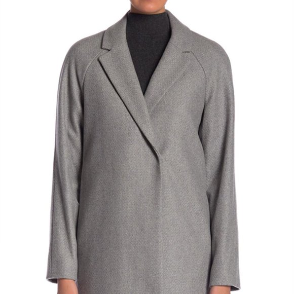 NWT $535 Theory Haloki Wool Blend Coat in Grey SIZE S - Picture 4 of 8